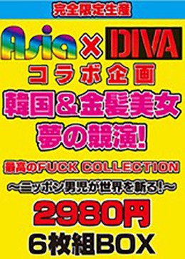 Asia×DIVAｺﾗﾎﾞ企画 韓国＆金髪美女 夢の競演！最高のFUCK COLLECTION〜ﾆｯﾎﾟﾝ男児が世界を斬る！〜 2980円＋税 6枚組BOX