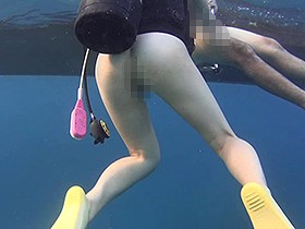 変態マリンスポーツ ネイキッドスキューバー 鶴田かな/千夏南那　サンプル画像09