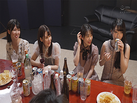AV業界合コン！3　皆月ひかる　涼花くるみ　杏羽かれん　花井しずく　～AV業界騒然の飲酒、淫乱、淫行が交わる大合コン合戦！ サンプル動画サムネイル