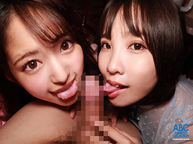 歌舞伎町のガールズBARコンビ降臨!枢木あおい 渚みつきシャンパン入れたらチ●ポ挿れられたw4P乱交 入れ替わり立ち代わりWフェラWセックス　サンプル画像03