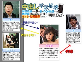 中出し学級崩壊　新任教師である僕の妻がＤＱＮ生徒たちの肉便器にされ、恥ずかしい姿をスマホで動画撮影されました　明里ともか サンプル動画サムネイル