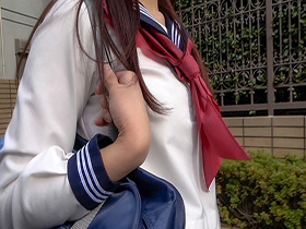円女交際　中出しoK18歳　黒髪清楚むっつりドM娘　斎藤まりな サンプル動画サムネイル