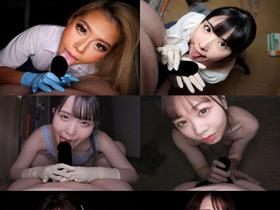痴女手コキフェラ　50人300分　サンプル画像04