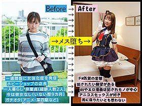 女体化したガチヲタ男性（28）に徹底取材 ドMオーラ全開だったのであえて焦らしたら「早く犯して」と懇願しだしたのでお望み通りメス堕ちさせた サンプル動画サムネイル